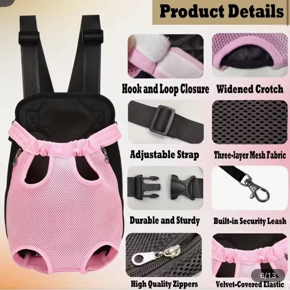 Portable Pet Backpack, Comfortable And Breathable Fabric Pet Backpack, NWT